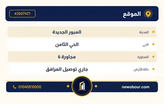 أرض - تم التخصيص 276 م² عمارة سكني — مدينة العبور الجديدة، الحي الثامن، مجاورة 6 — بطاقة الإعلان — 4