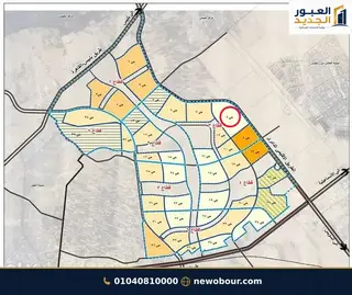 أرض - تم التخصيص 276 م² عمارة سكني — مدينة العبور الجديدة، الحي الثامن، المجاورة 5 — من الحي — خريطة الموقع — 7